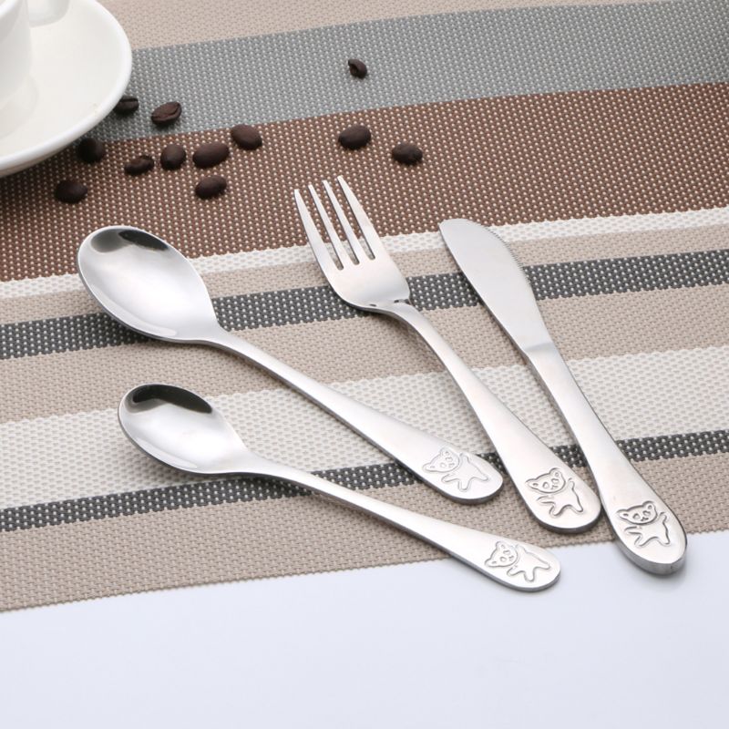 Baby Food Utensils Set - 4 adet/takım Bebek Çay Kaşığı Kaşık