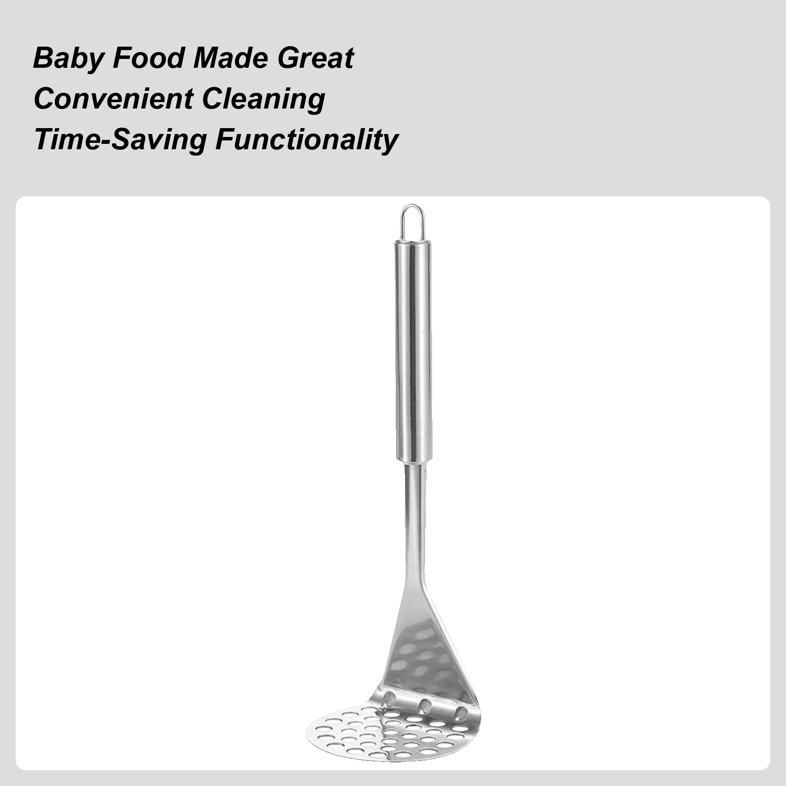 Baby Food With Avocado - Metal Patates Ezici Avokado Smash Aracı