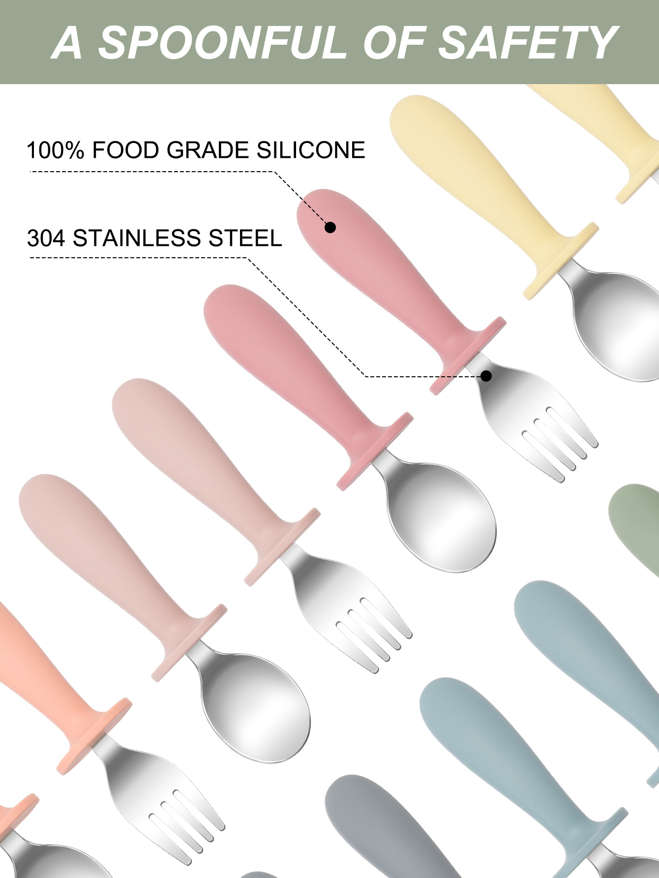 2 adet paslanmaz çelik çatal k - Baby Food Utensils Set incelemesi ve fiyatı