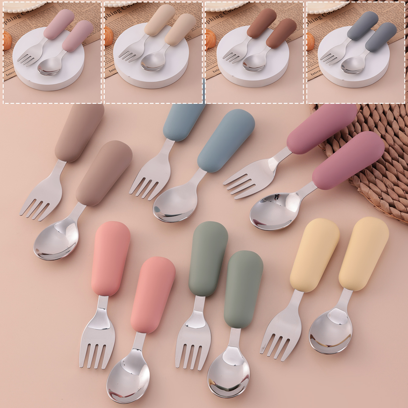 Renk Çocuklar 2 ADET Paslanmaz - Baby Food Utensils Set incelemesi ve fiyatı