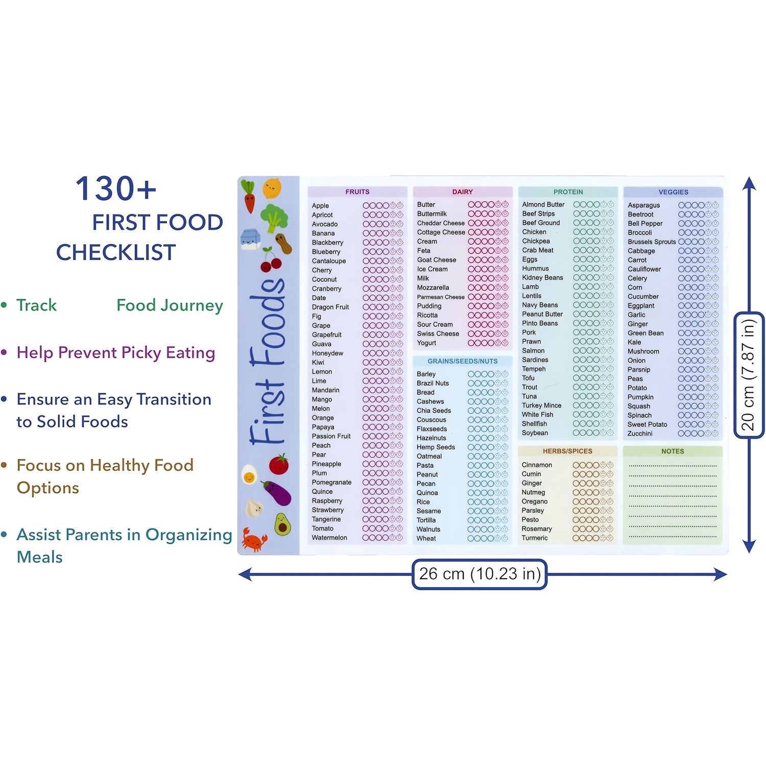 Bebek İlk Beslenme Takip Çizel - Baby Food List incelemesi ve fiyatı
